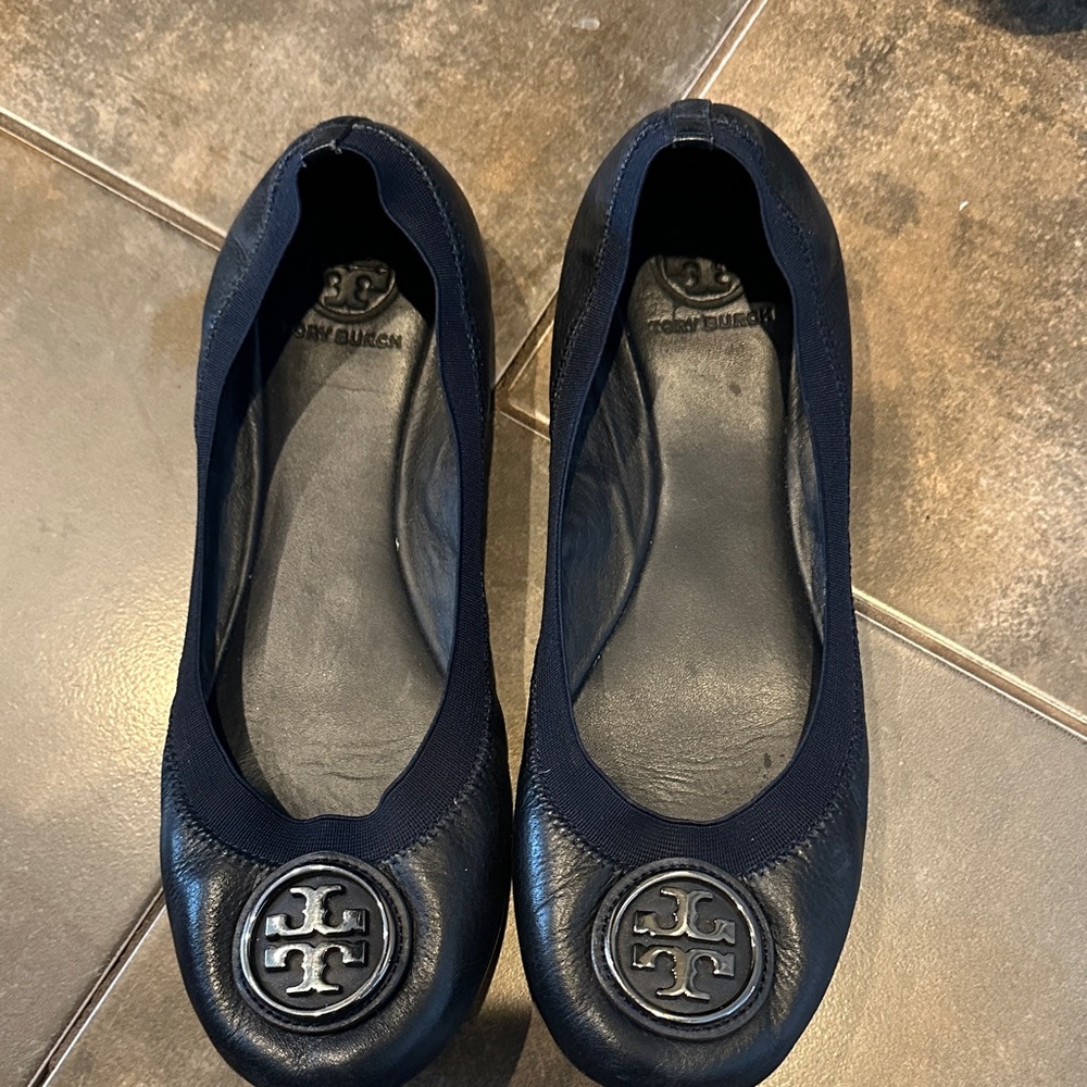 Tory Burch Women's Navy Ballet Flats